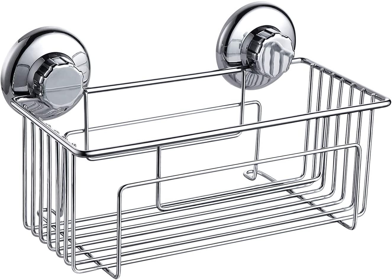 Brushed Steel Comforts Home CS004 Solid Stainless Steel Bathroom Shower Caddy Wall Mount