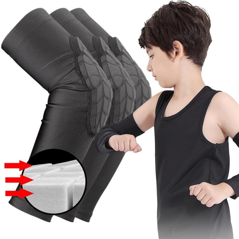TUOY Kids Youth Elbow Pads Padded Compression Arm Sleeve for Football