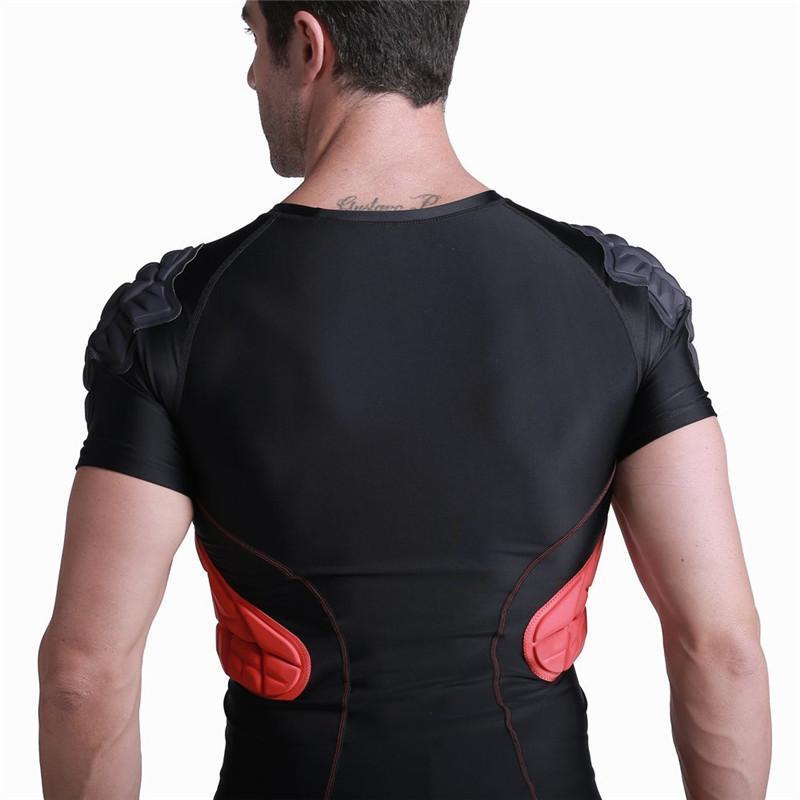 TUOY Men's Padded Compression Shirt for Football Paintball Baseball