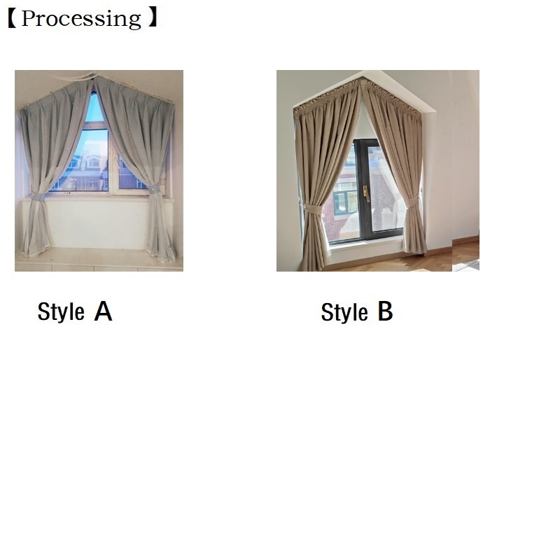 Arched Curtains,Arch Sheer,Irregular Trapezoid Triangle Slope Window ...