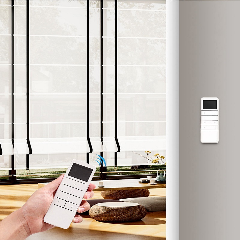 Electric Roman Shades,Jacquard Belt Roman Blinds,Motorized screen Roman  Curtain,Customize Size RM-250107