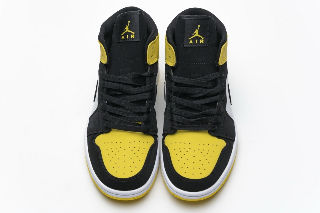 Get Air Jordan 1 Mid Yellow Toe Black 852542-071 - Monica Sneaker