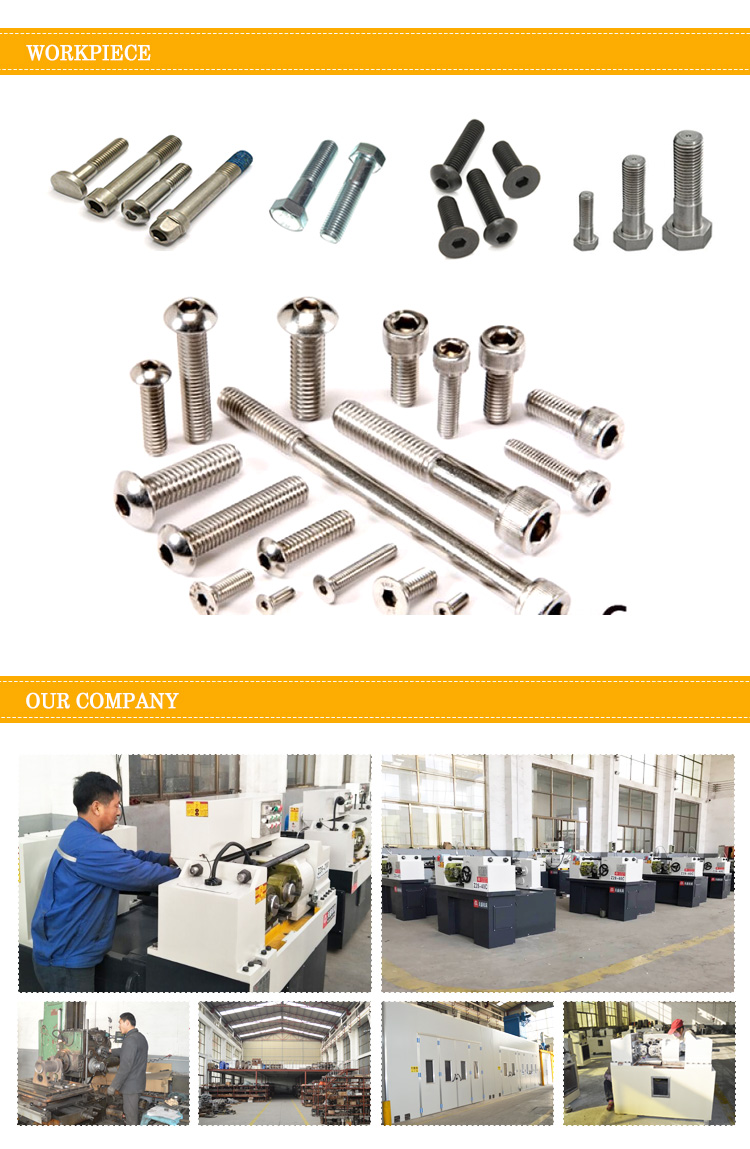 anchor bolts thread rolling machine with hydraulic system rebar straight thread stripping and thread rolling machine  