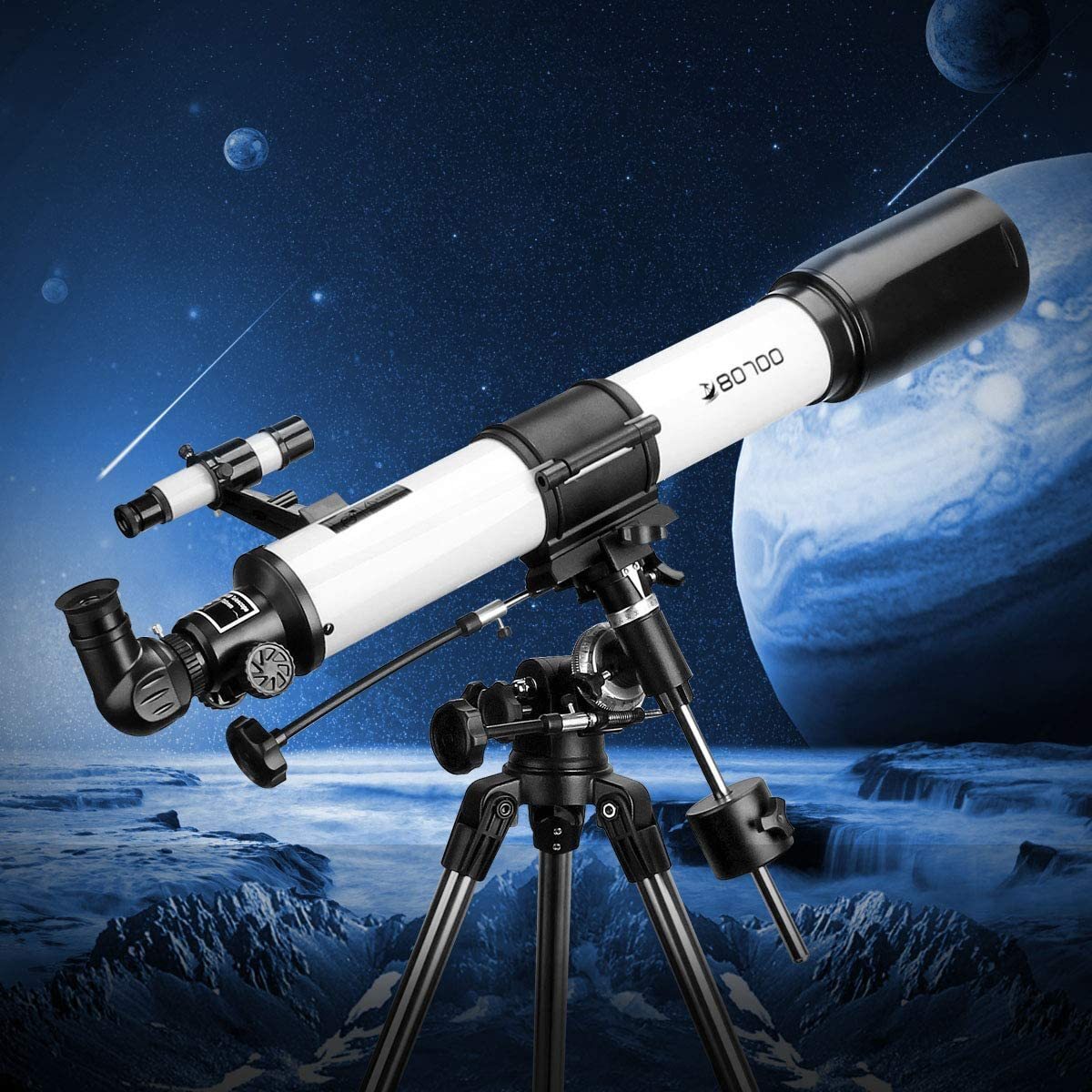 Telescope 80EQ Refractor Scope 80mm Aperture and 700mm Focal Length