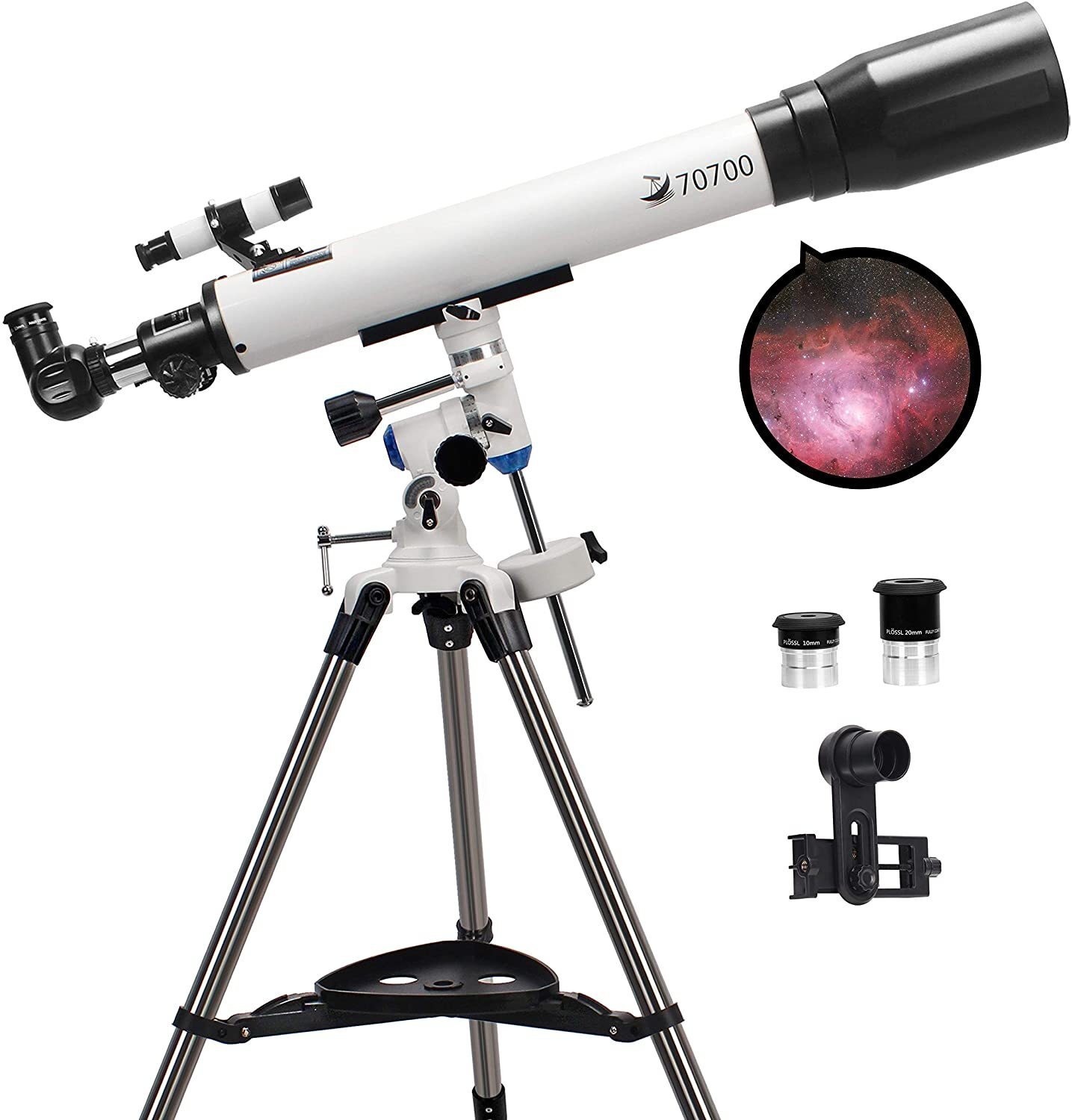 Telescopes for Adults, 70mm Aperture and 700mm Focal Length