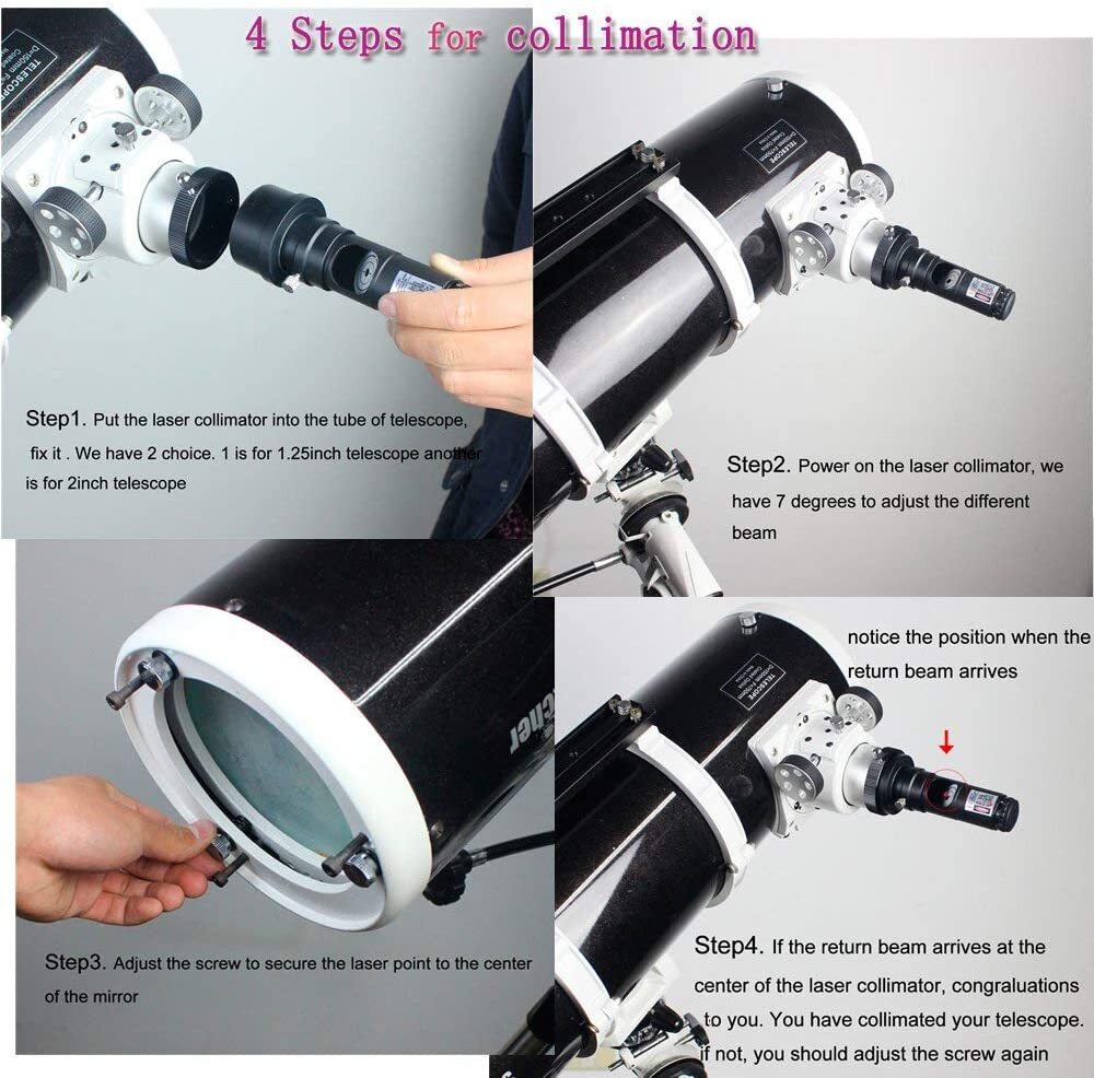 Alstar Alignment 1.25" Next Generation Laser Collimator & Telescope Accessory Kit – 8 Piece Bundle