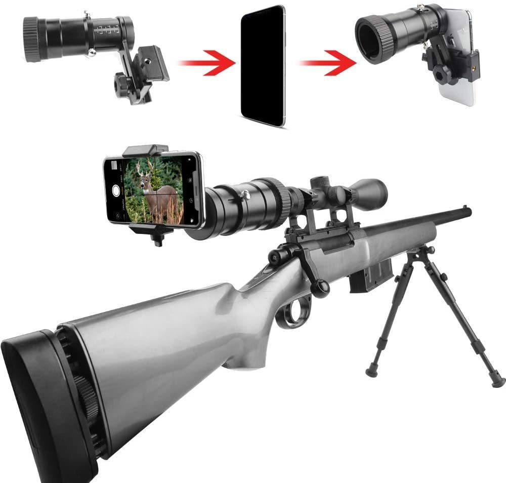 SOLOMARK Rifle Scope Smartphone Adapter, Quick Telescopic Focus
