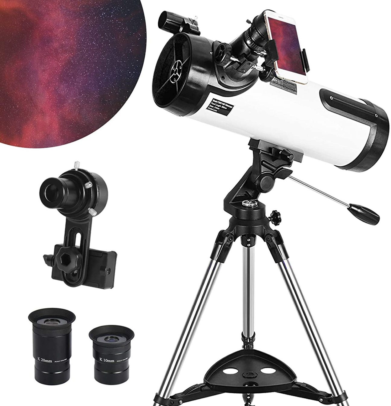 Telescope 114AZ Newtonian Reflector Telescope for Astronomy Adults