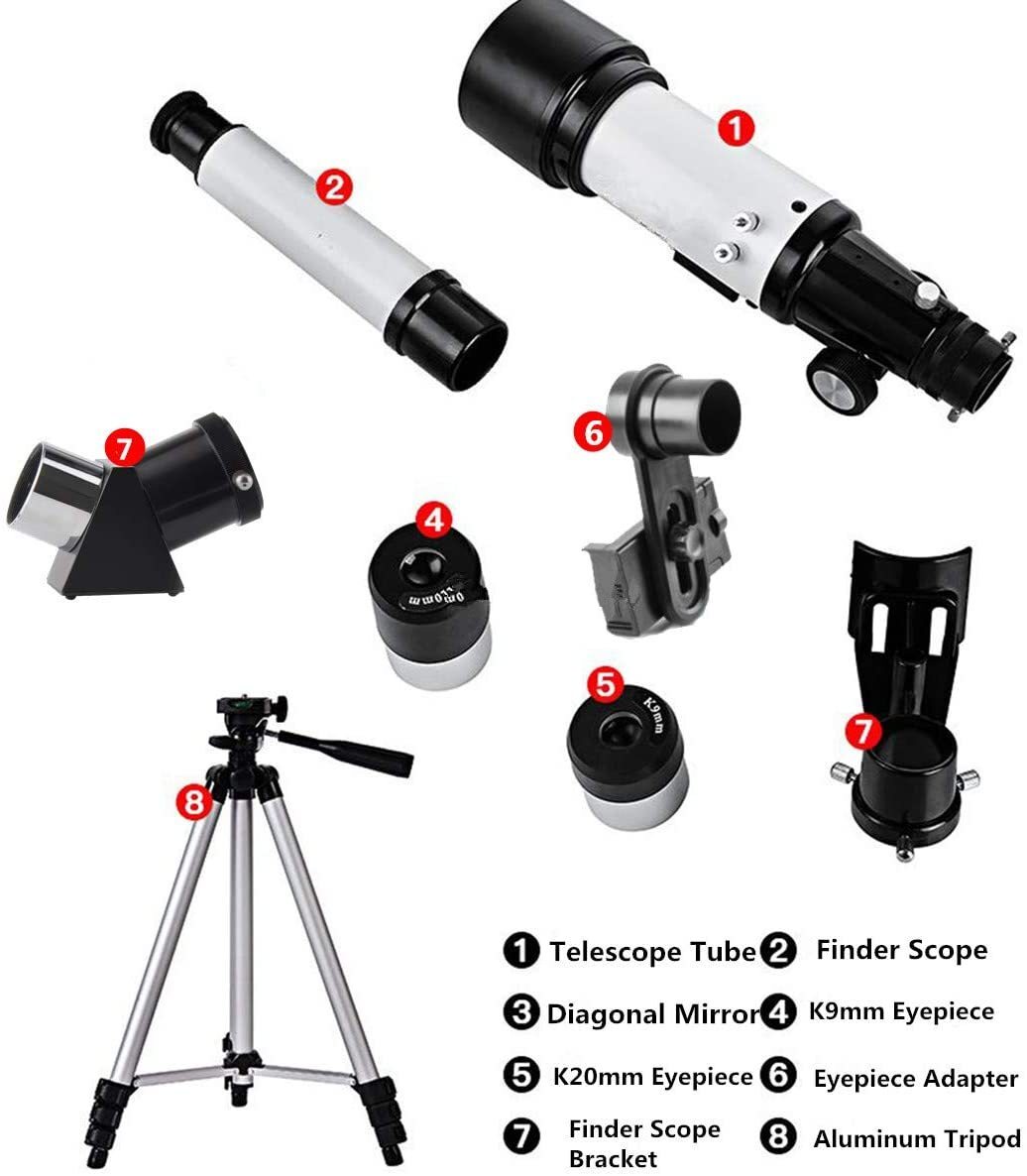Gskyer Telescoop, 70 mm opening 400 mm AZ-Mount astronomische refractie
