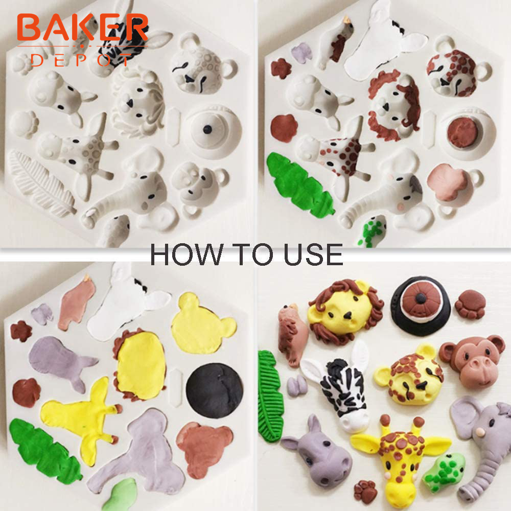 Details about   Silicone Mold Forest Animals Fondant Chocolate Baking Mould Icing Cake Decor KV 