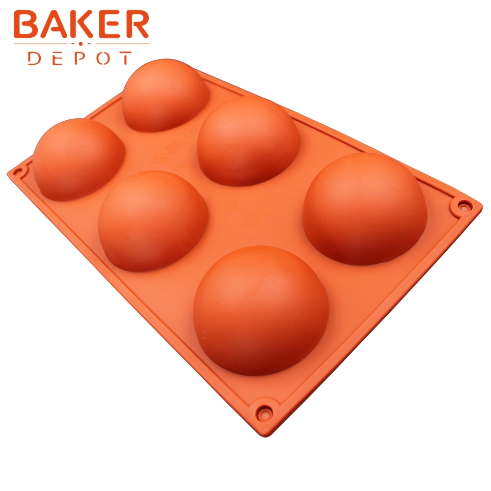 BAKER DEPOT 6 Holes Cylinder Silicone Mold For Cupcake Oreo Handmade soap  jelly Pudding Cake Baking Tools Biscuit Cookie Molds,Set of 3