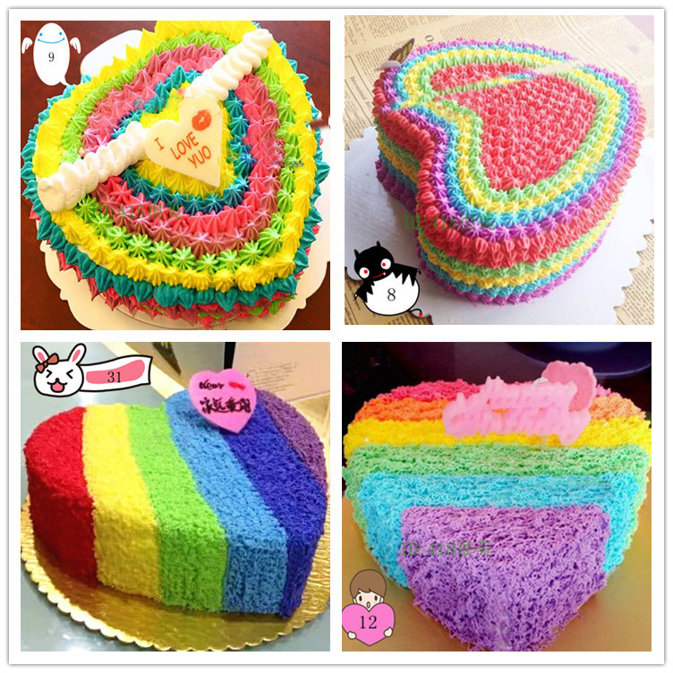 ❤️ Heart Shaped Red Velvet Birthday Cake For Rainbow