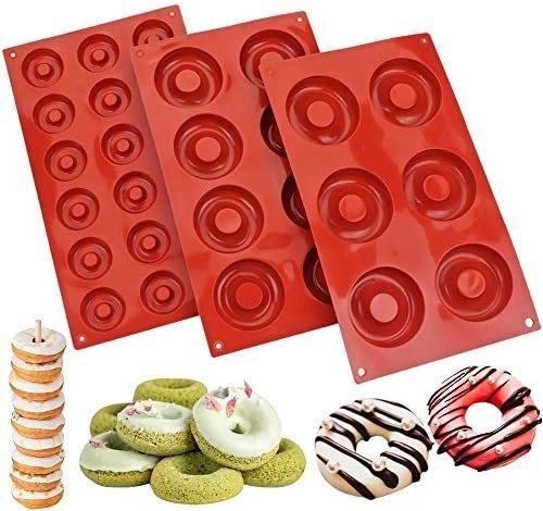 1Pc Silicone Doughnut Cake Donut Muffin Mold Ice Mould Baking Tray Pan UK Q7G7