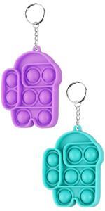 mini pop bubble fidget it toy key chain