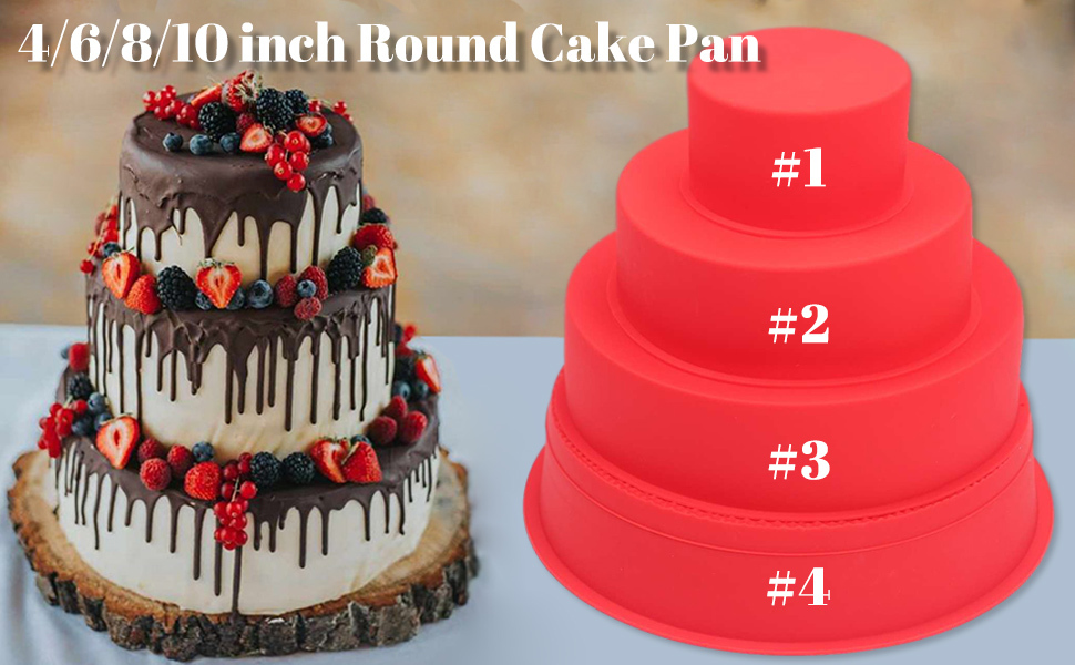 Webake Layer Cake Pans Set, 6 Inch Round Rainbow Cake Baking Pans, Sil —  CHIMIYA