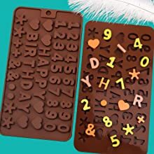 chocolate molds silicone candy mold waffle birthday letters break apart alphabet mini ice cube tray