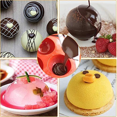 HOT 6-Cavity Half Ball Sphere Cake Silicone Mold Muffin Chocolate Baking Mould 1 