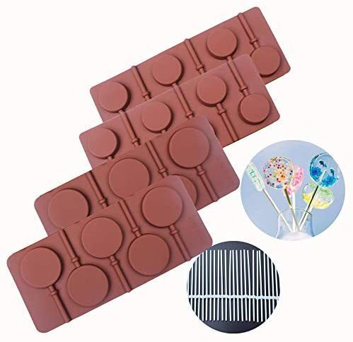 3 Pack Silicone Lollipop Molds 12 Cavity Round Cherry Blossoms