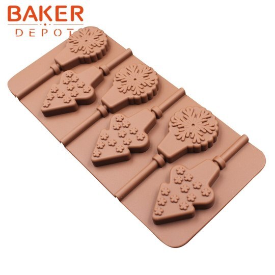 Silicone Lollipop Mold for Hard Candy Molds Silicone Chocolate Lollipop  Moulds with Shape of Five-pointed Star