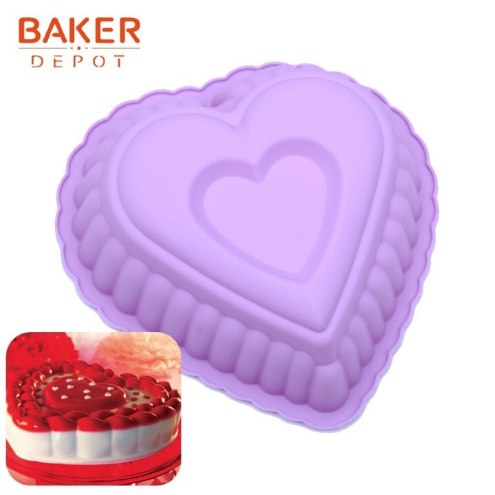 Large 3D Heart Shape Cake Silicone Mold