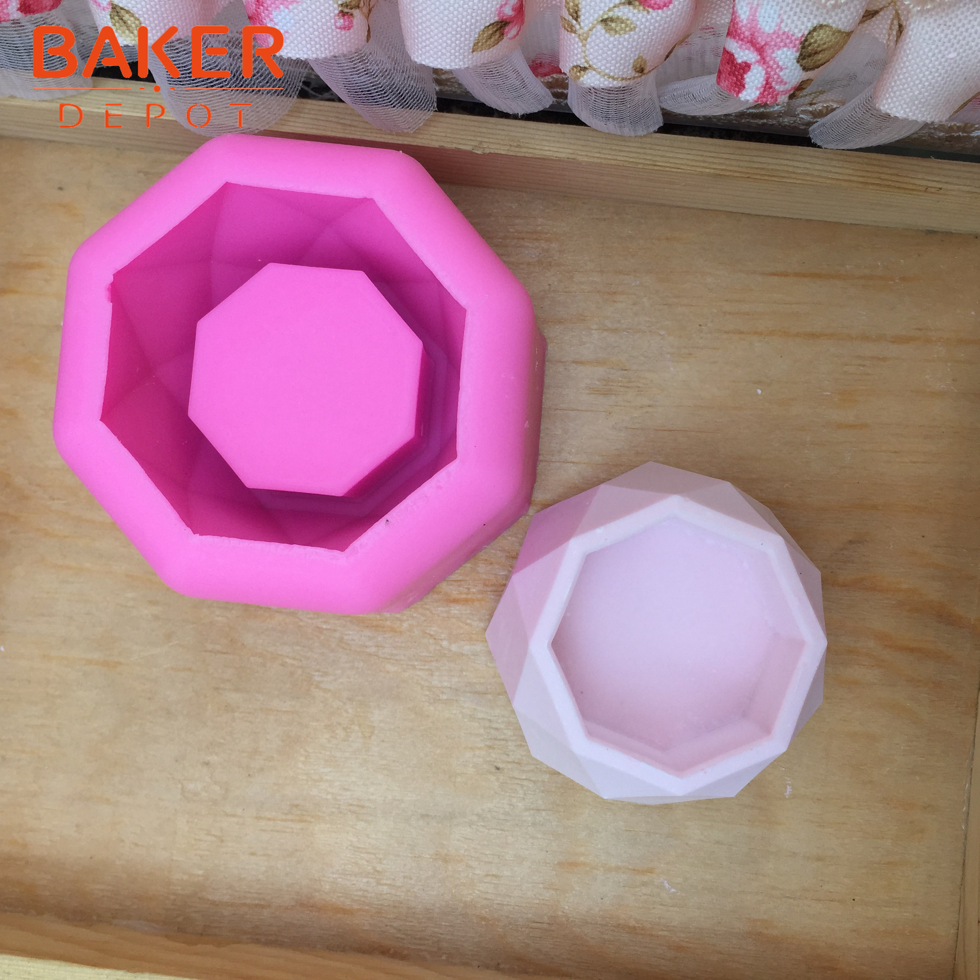 OCTAGON Silicone Candle mouldOCTAGON Handmade octagon candle