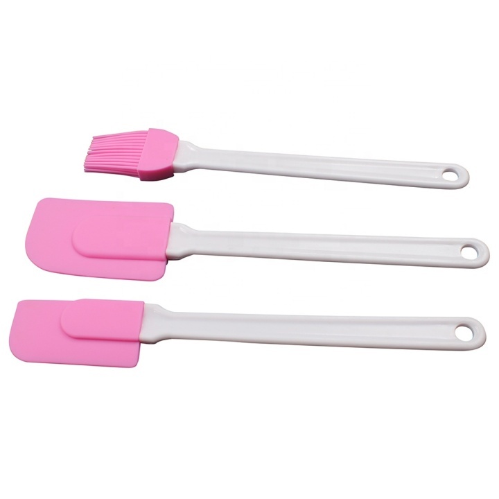 DIY Cake Baking Tools Silicone Mixing Spatula Scraper Brush Set