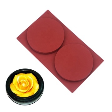 2 Pieces 6-cavity Silicone Flowers Shaped Molds Silicone Rose Flower Shaped  Baking Molds Non Stick Silicone Jumbo Rose Molds