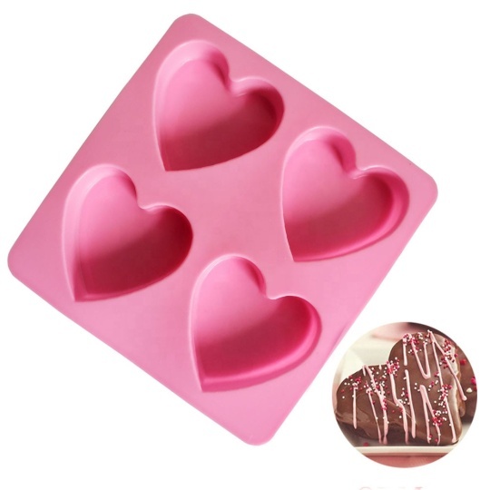 ESA Supplies 6 Cavities Heart Soap Mold Silicone Cake Baking Mold Cake Pan  Muffin Cups Handmade Soap Moulds Ice Cube Tray DIY Mold