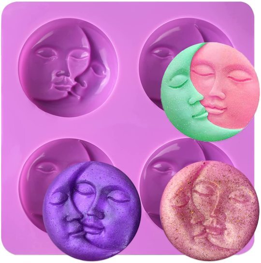 BAKER DEPOT Bee Silicone Mold for Handmade Soap Round Honeybee Candle Bath  Bomb Resin Mould Round Chocolate Dessert Pan