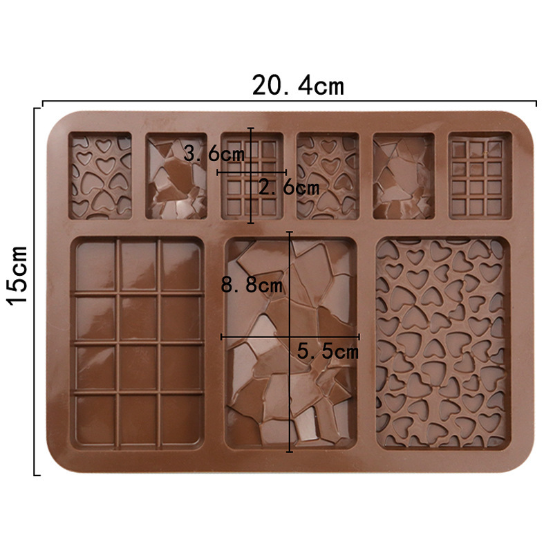 Webake Chocolate Bar Mold Silicone Break-Apart Candy Bar Molds 2 Pack for 4  Ounce Chocolate Chunk Protein Energy Bar Jumbo Chocolate Candy Bar, Easy
