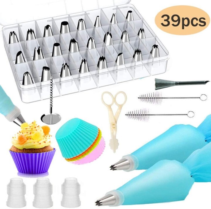 Piping Bags and Tips Set Cake Decorating Supplies for Baking 72