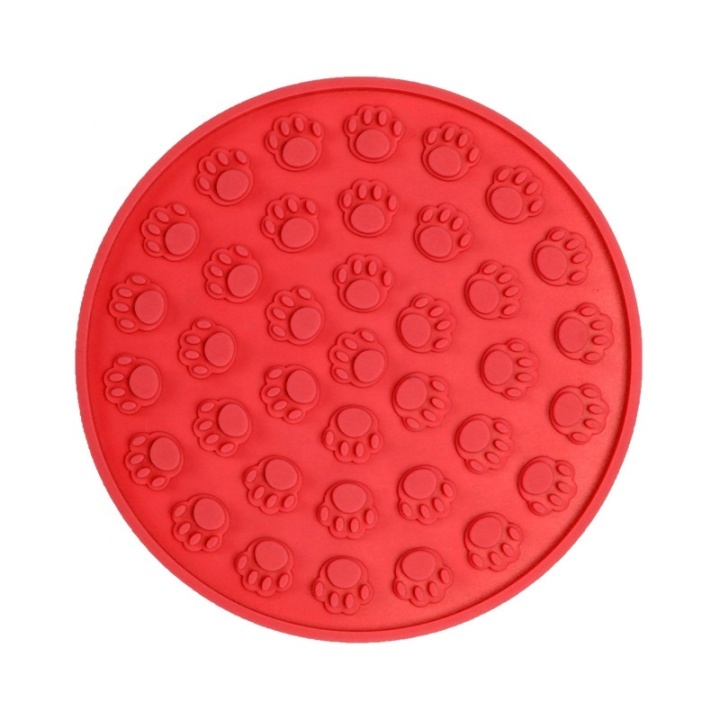 Pet Cat/dog Slow Feeder Mat With Suction Cups And Random Color For Feeding  Food, Silicone Material