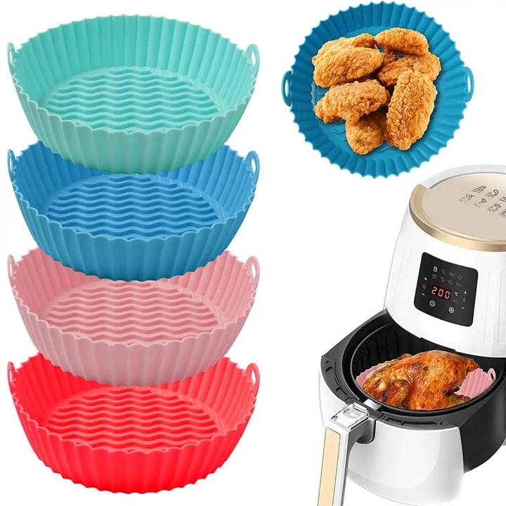 Reusable Round Baking Trays Silicone Air Fryer Liners Silicone Pot