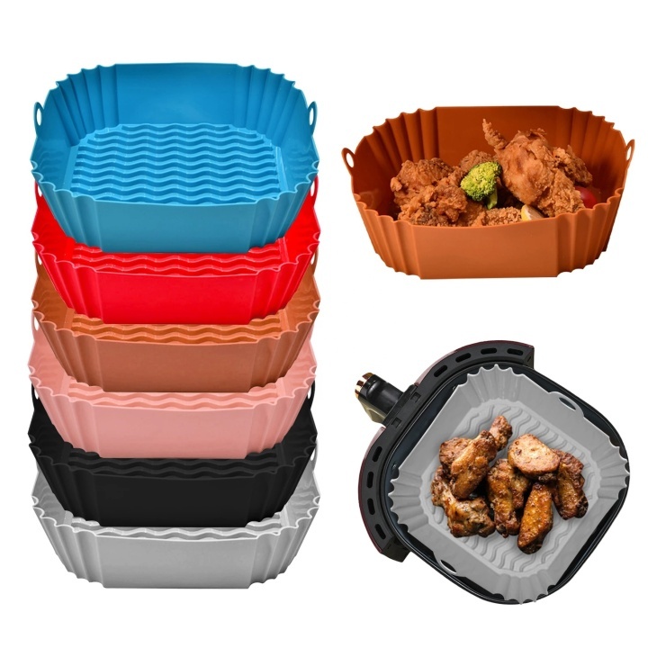 Air Fryer Silicone Liners, Silicone Fryer Basket Pot Reusable