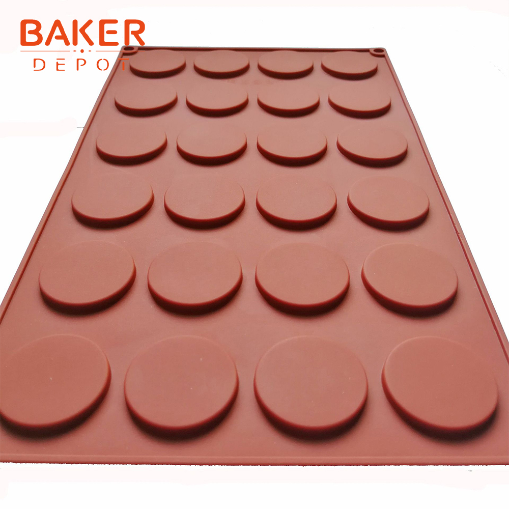 BAKER DEPOT Silicone Mould for Chocolate Cookie Rectangular Mousse Desert  Biscuit Stick Bread Baking DIY (3 pcs Round Shape)