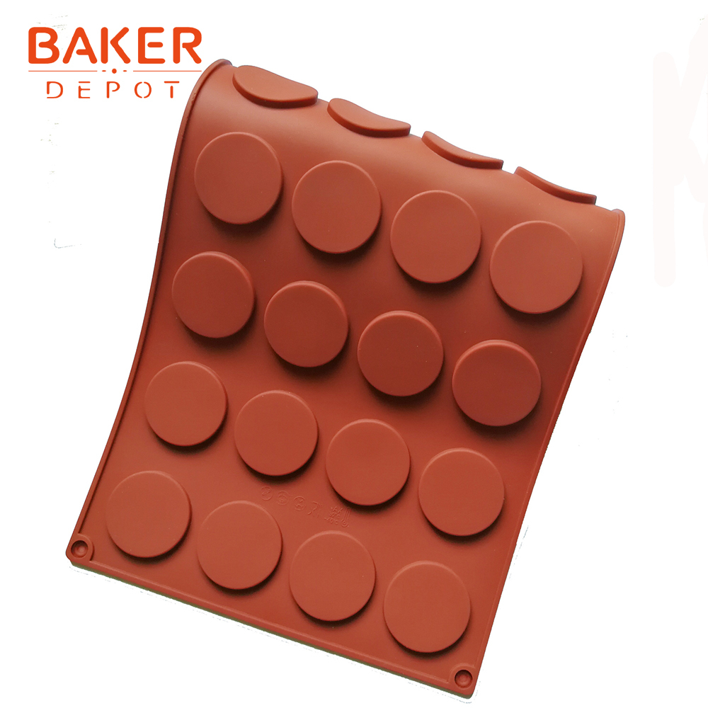 BAKER DEPOT Silicone Mould for Chocolate Cookie Rectangular Mousse Desert  Biscuit Stick Bread Baking DIY (3 pcs Round Shape)