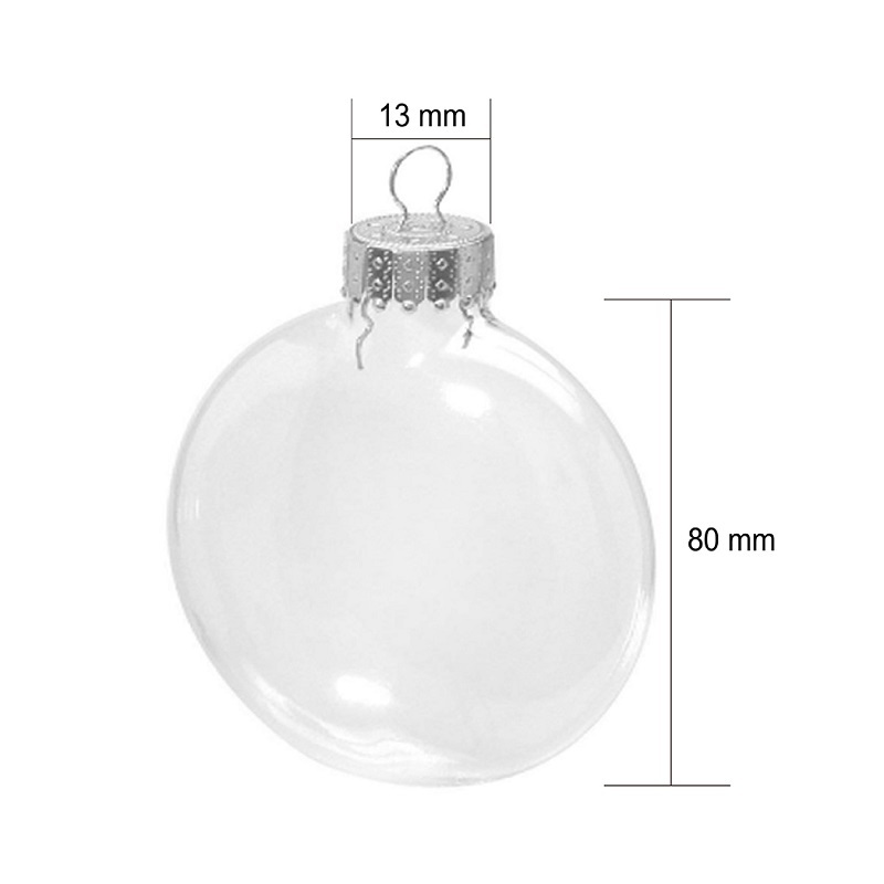 Ornaments 3.15Inch Pack of 6 youseexmas Clear Glass Disc Ornaments DIY