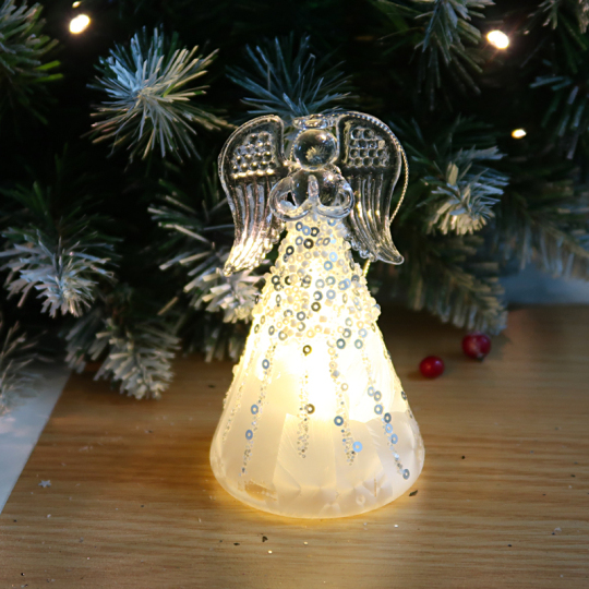 Wholesale LED glass angel ,table decoration