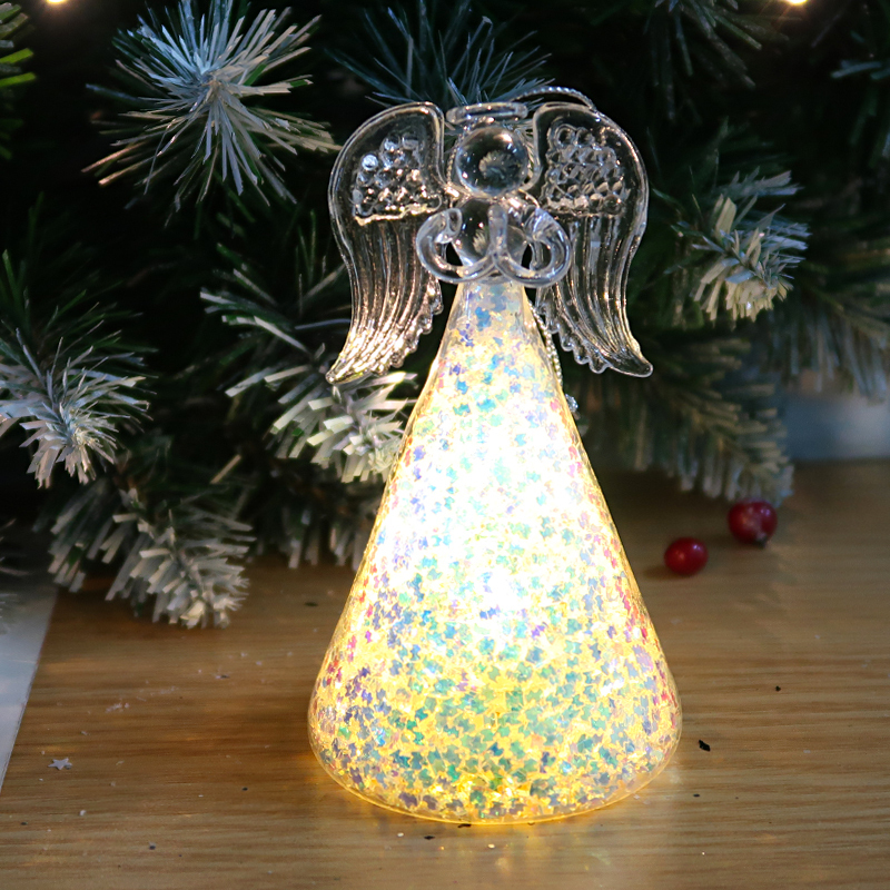 Wholesale LED glass angel ,table decoration