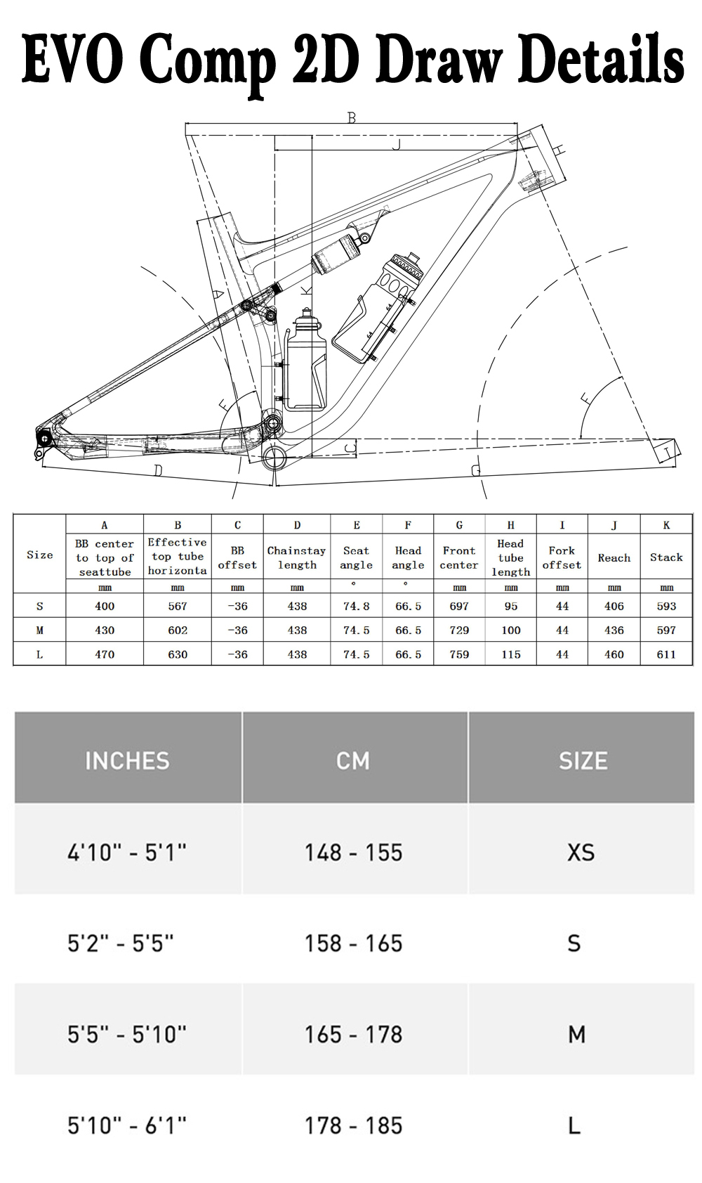 C-NEW EPIC EVO 2025 Mountain Bicycle Frame XC Bike Frames Carbon ...