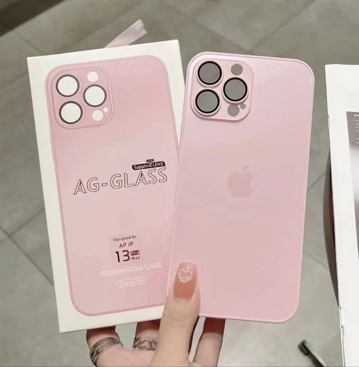 AG Matte Back Glass With Camera Protector Phone Case
