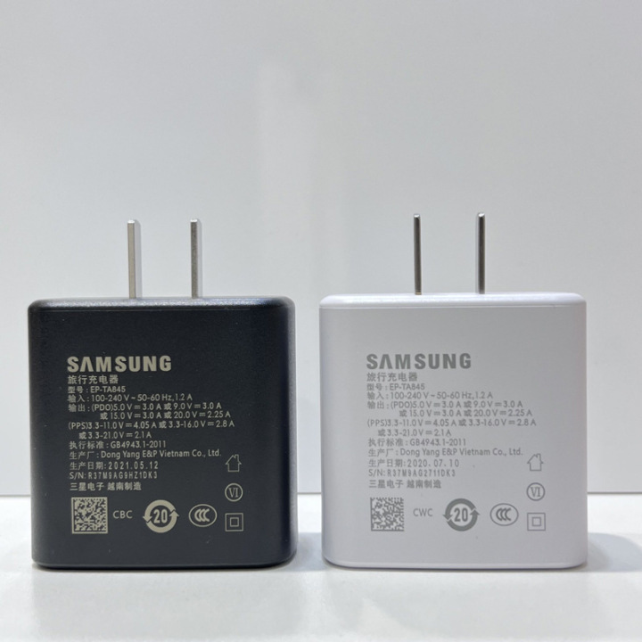 Samsung 45W Power Adaptor Wall Charger With Original Packaging Box