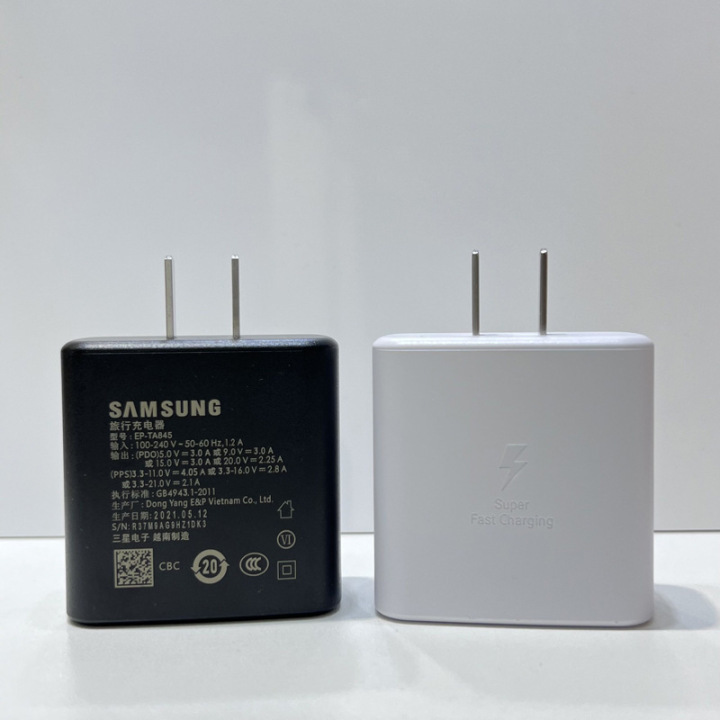 Samsung 45W Power Adaptor Wall Charger With Original Packaging Box