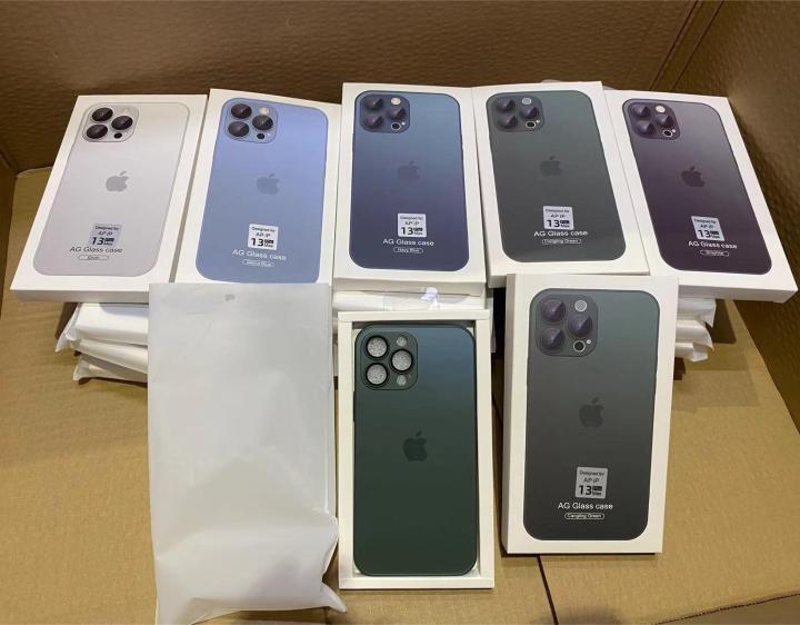 Original AG Matte Back Glass With Camera Protector With Apple Logo