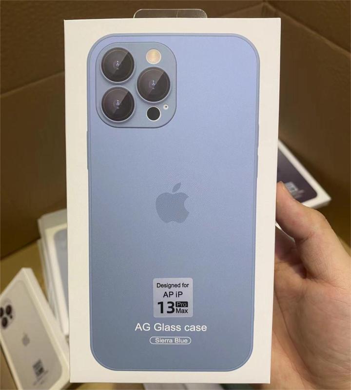 Original AG Matte Back Glass With Camera Protector With Apple Logo