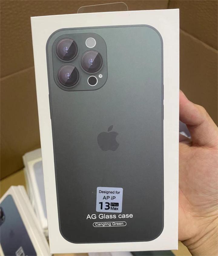 Original AG Matte Back Glass With Camera Protector With Apple Logo