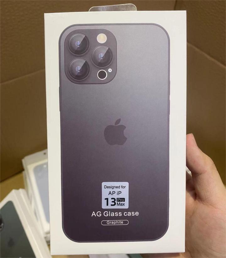 Original AG Matte Back Glass With Camera Protector With Apple Logo
