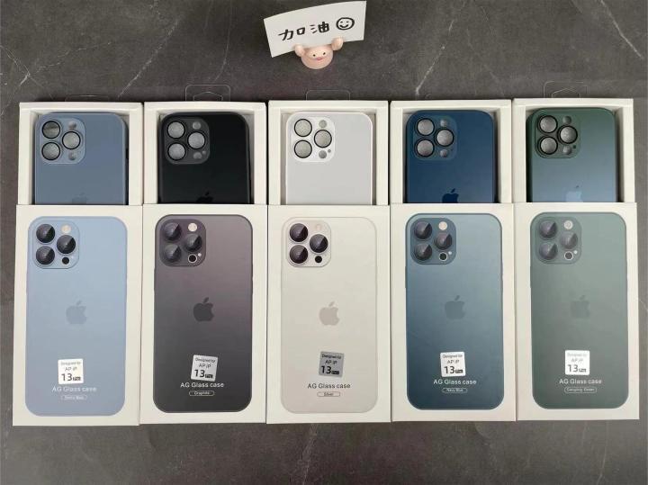 Original AG Matte Back Glass With Camera Protector With Apple Logo