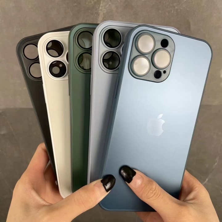 Original AG Matte Back Glass With Camera Protector With Apple Logo