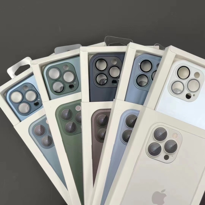 Original AG Matte Back Glass With Camera Protector With Apple Logo